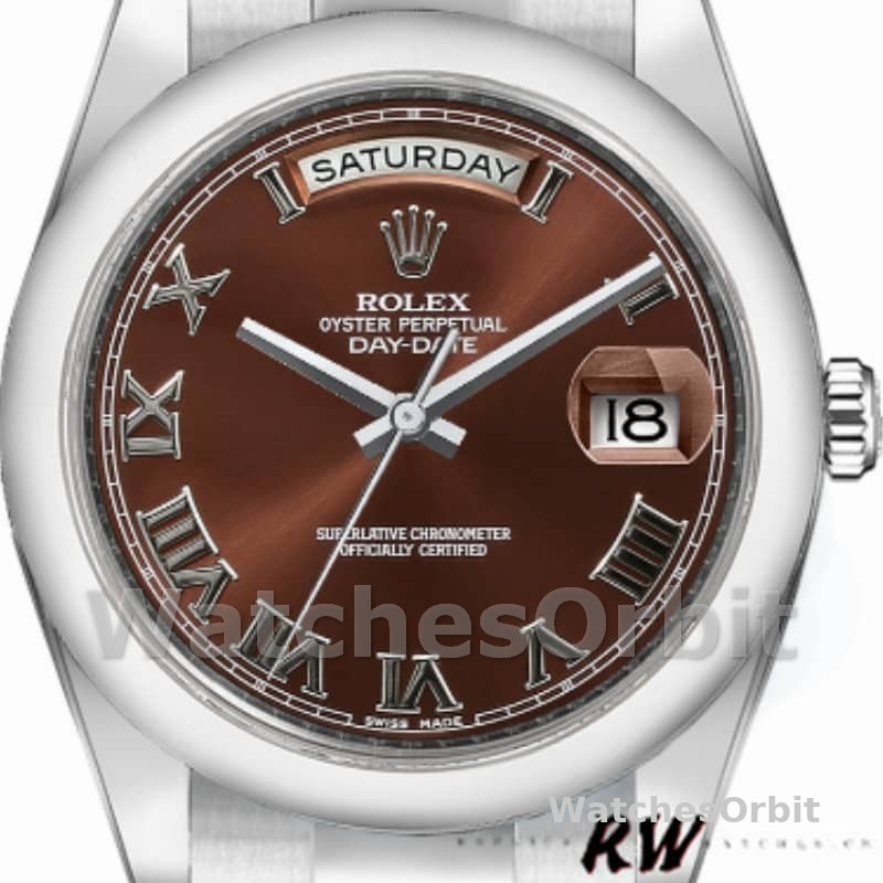 Rolex Day-Date 118209 Chocolate Brown Diamonds Dial 36mm Unisex Replica Watch