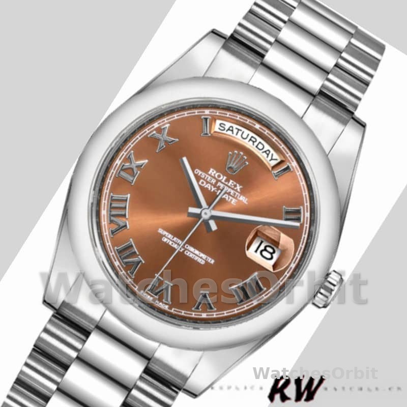 Rolex Day-Date 118209 Copper Brown Dial 36mm Unisex Replica Watch