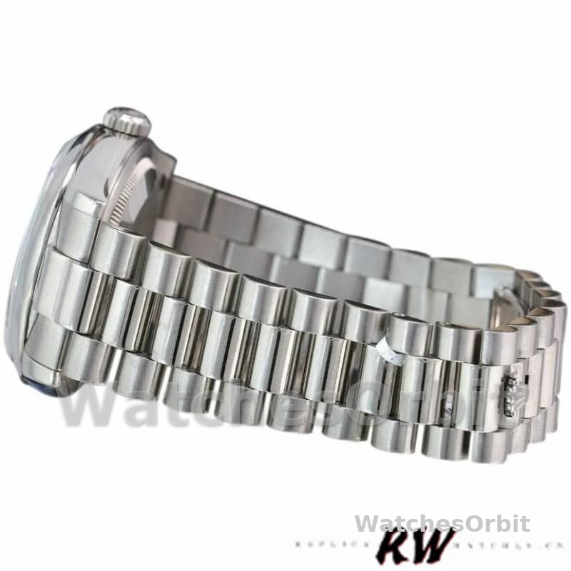 Rolex Day-Date 118209 Silver Dial White Gold 36mm Unisex Replica Watch