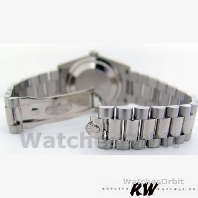 Rolex Day-Date 118209 White Gold Oyster Bracelet White Dial 36mm Unisex Replica Watch