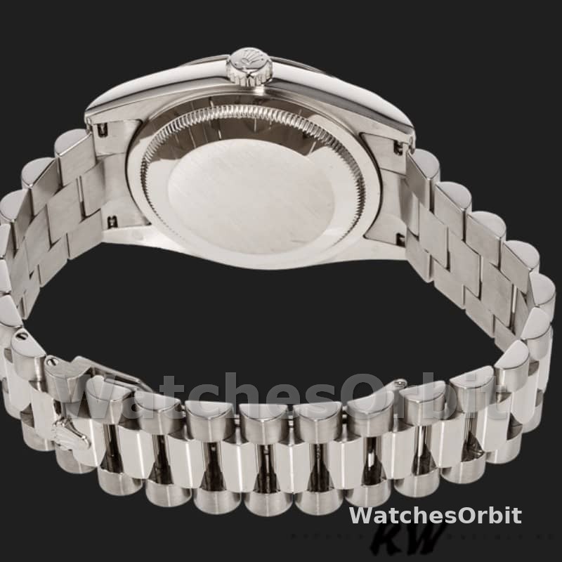Rolex Day-Date 118209 White Gold Silver Dial Automatic 36mm Unisex Replica Watch