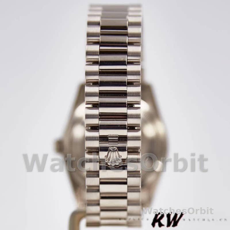 Rolex Day-Date 118209 White Gold White Dial 36mm Unisex Replica Watch