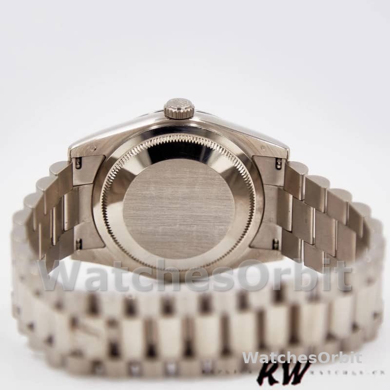 Rolex Day-Date 118209 White Gold White Dial 36mm Unisex Replica Watch