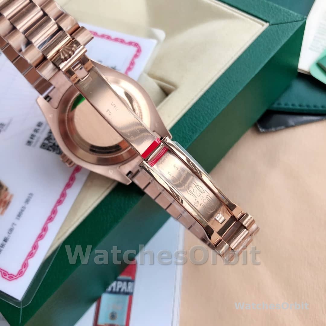 Rolex Day-Date 118235 Everose Gold Case Chocolate Dial 36mm Unisex Replica Watch