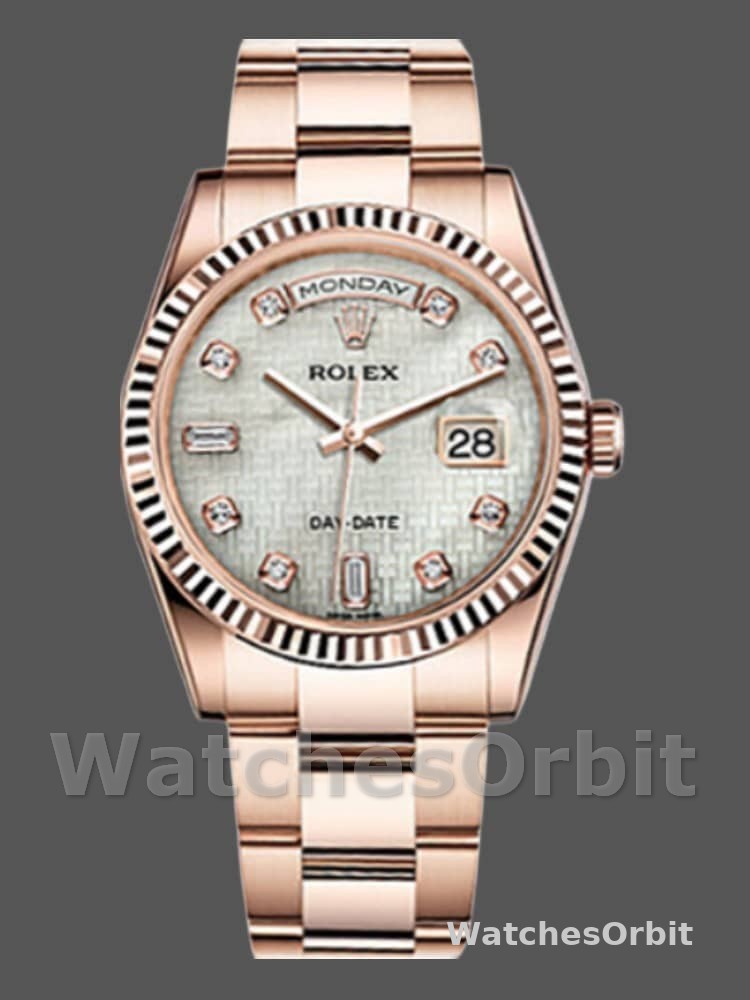 Rolex Day-Date 118235 Mother of Pearl White Dial 36mm Unisex Replica Watch