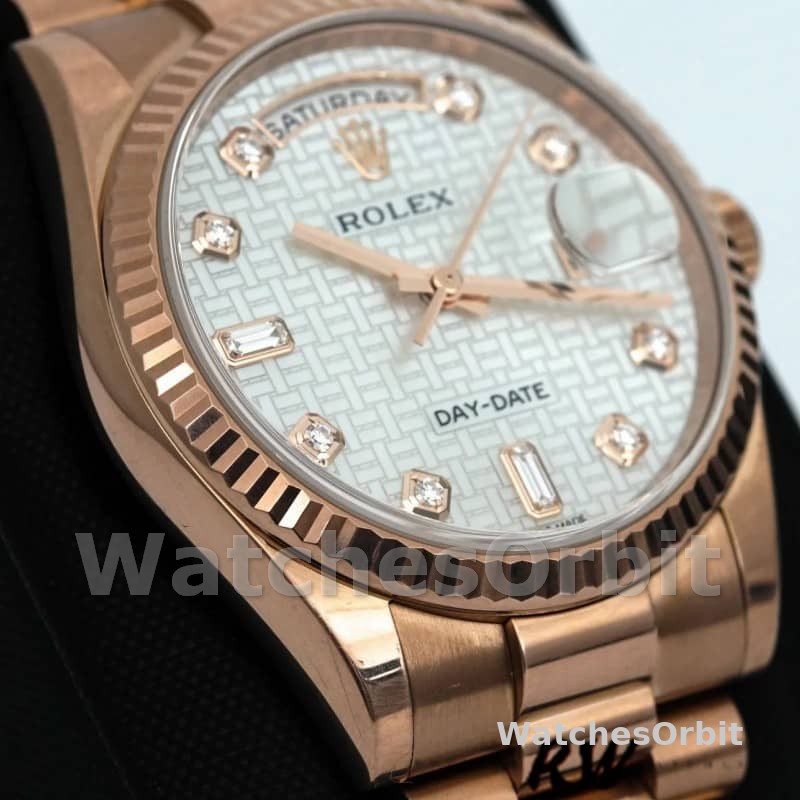 Rolex Day-Date 118235 Mother of Pearl White Dial 36mm Unisex Replica Watch