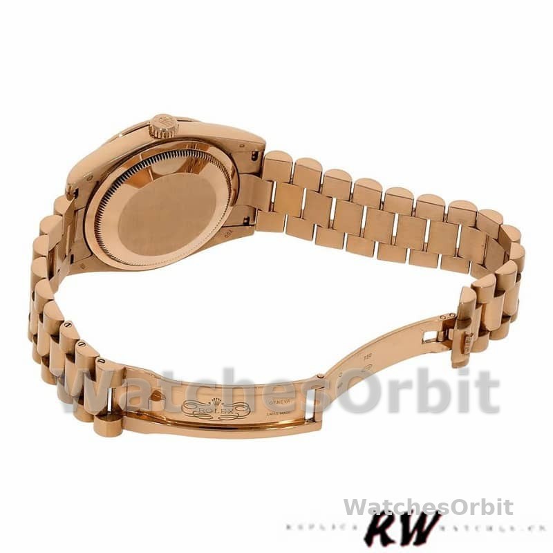 Rolex Day-Date 118235 Rose Gold Black Arabic Dial 36mm Unisex Replica Watch