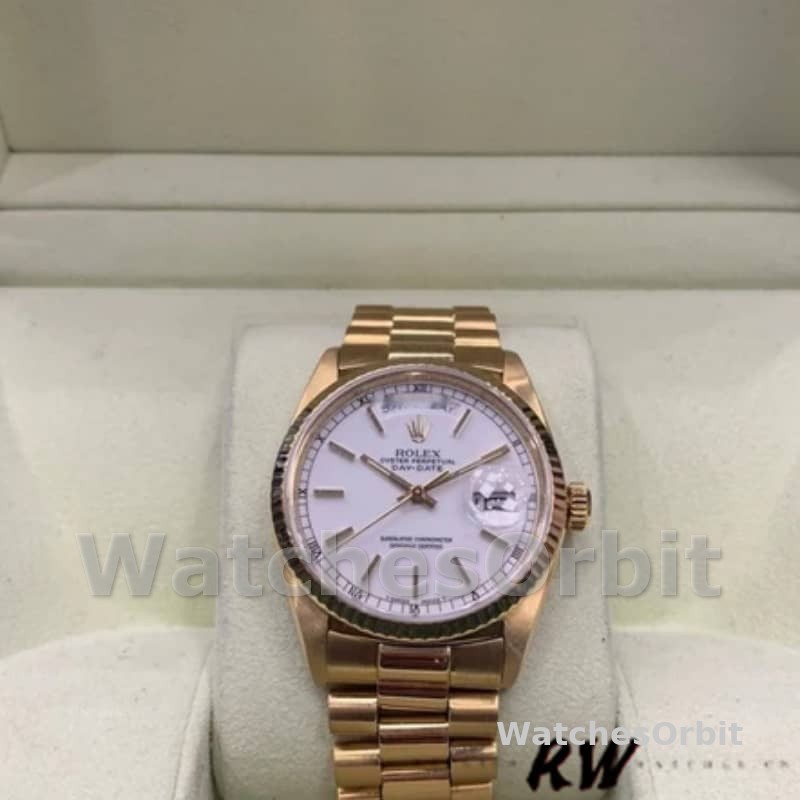 Rolex Day-Date 118235 White Dial 36mm Unisex Replica Watch