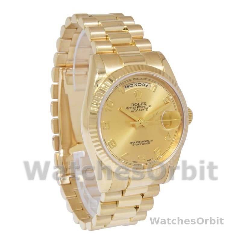 Rolex Day-Date 118238 Champagne Dial Arabic Numeral 36mm Unisex Replica Watch