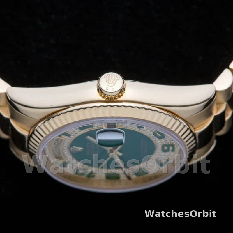 Rolex Day-Date 118238 Green Diamond Pave Dial 36mm Unisex Replica Watch