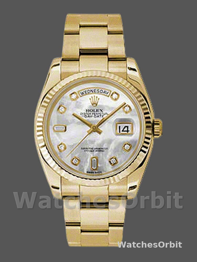 Rolex Day-Date 118238 MOP White Dial 36mm Unisex Replica Watch