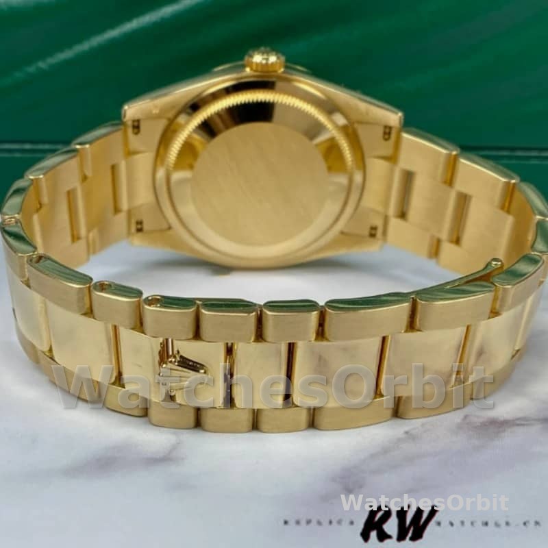 Rolex Day-Date 118238 Roman Numeral Pyramid Ivory Dial 36mm Unisex Replica Watch