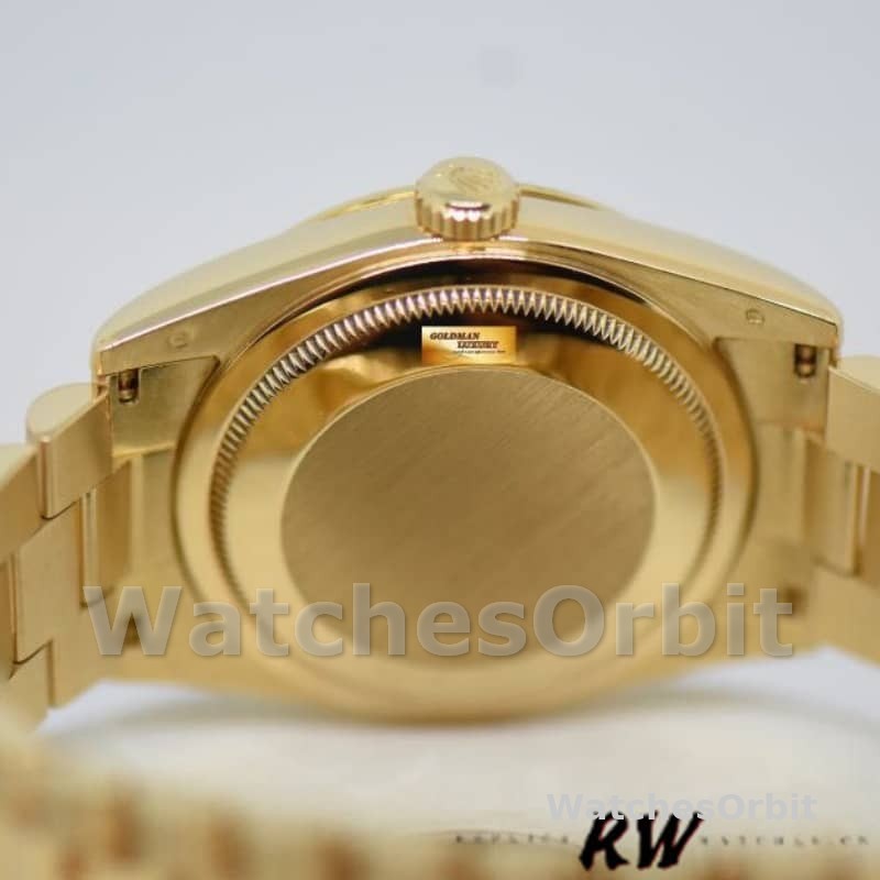 Rolex Day-Date 118238 Yellow Gold Champagne Jubilee Diamond Dial 36mm Unisex Replica Watch