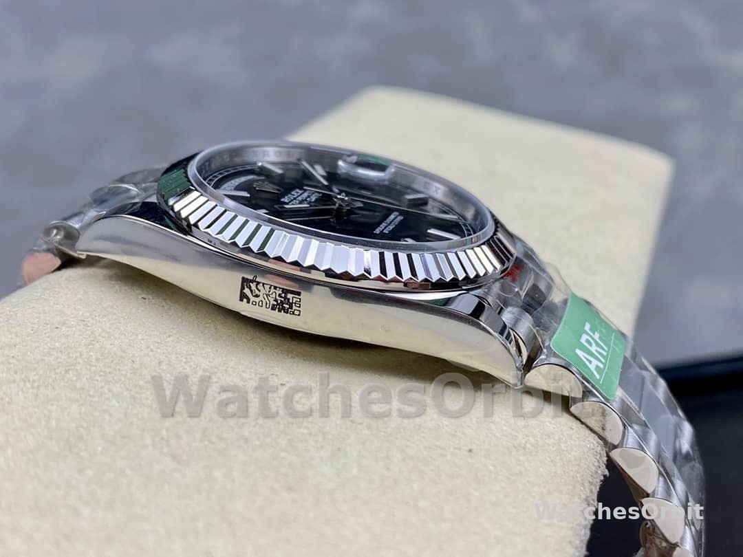 Rolex Day-Date 118239 Black Dial Fluted Bezel 36mm Unisex Replica Watch