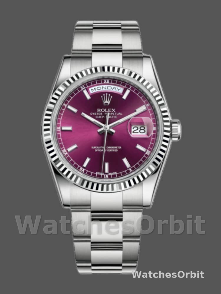 Rolex Day-Date 118239 Cherry Dial white gold 36mm Lady Replica Watch