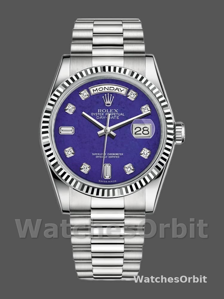 Rolex Day-Date 118239 Diamond Lapis Lazuli Blue Dial 36mm Unisex Replica Watch