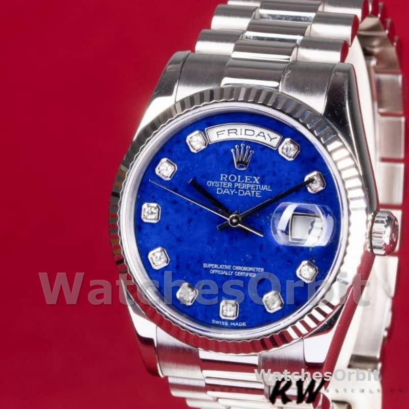 Rolex Day-Date 118239 Diamond Lapis Lazuli Blue Dial 36mm Unisex Replica Watch