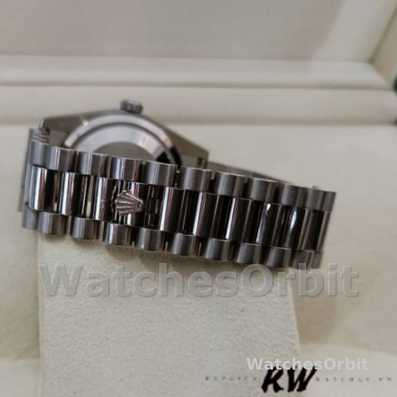 Rolex Day-Date 118239 Mother of Pearl White Dial Fluted Bezel 36mm Unisex Replica Watch
