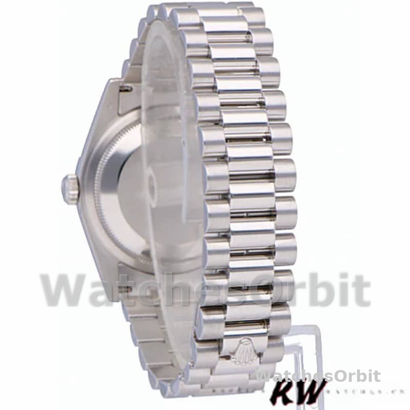 Rolex Day-Date 118296 Platinum MOP White Dial Diamond 36mm Unisex Replica Watch
