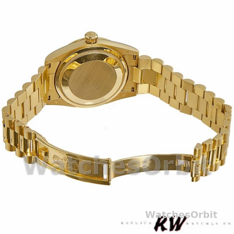 Rolex Day-Date 118338 Champagne Dial Roman Numerals 36mm Unisex Replica Watch