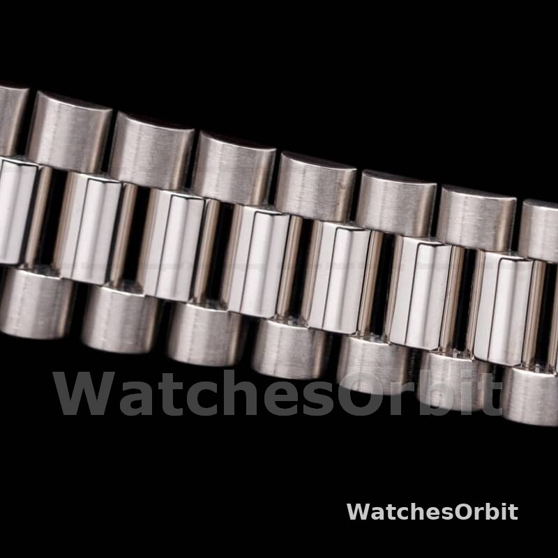 Rolex Day Date 118339 White Gold Silver Dial Fluted Bezel 36mm Unisex Replica Watch