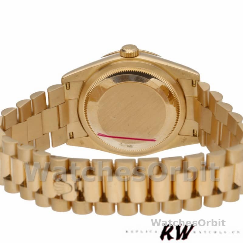 Rolex Day Date 118348 Champagne Index Dial Yellow Gold 36mm Unisex Replica Watch