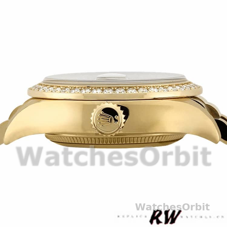Rolex Day Date 118348 Chocolate Brown Dial Yellow Gold 36mm Unisex Replica Watch