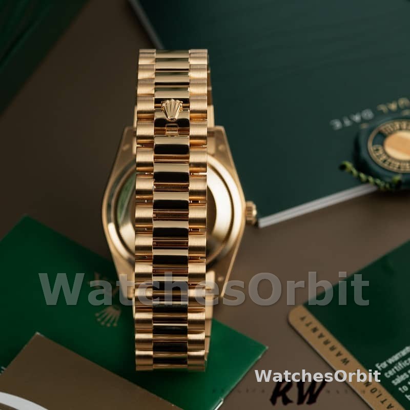 Rolex Day Date 118348 Green Index Dial Yellow Gold 36mm Unisex Replica Watch