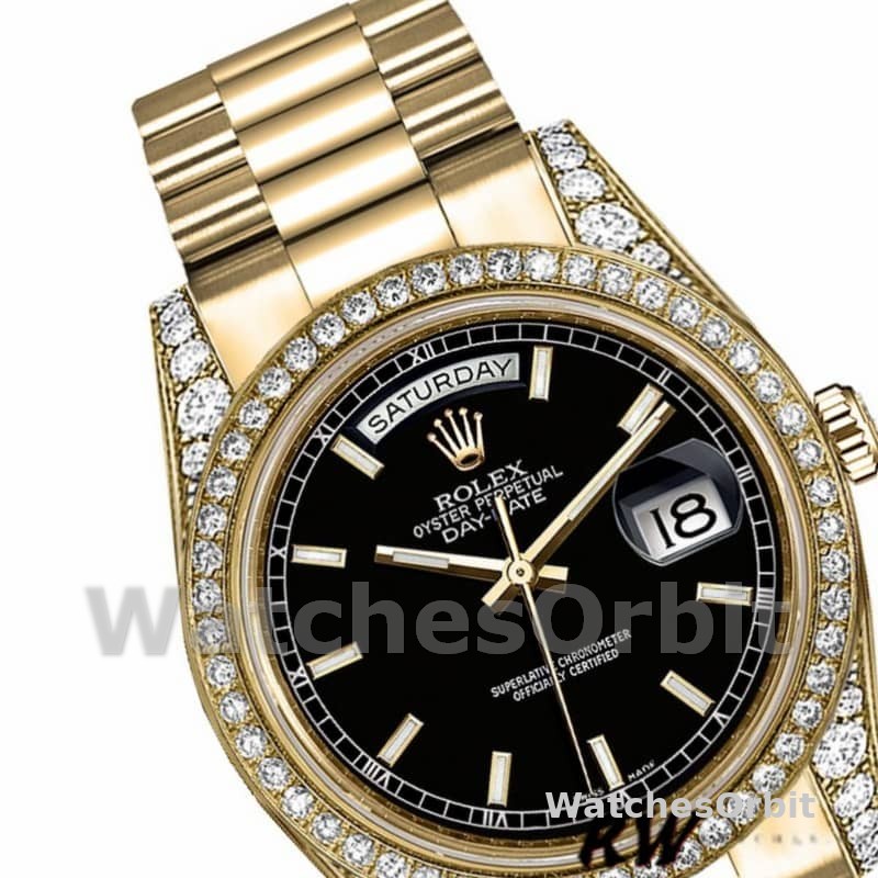 Rolex Day-Date 118388 Black Index Dial 36mm Unisex Replica Watch
