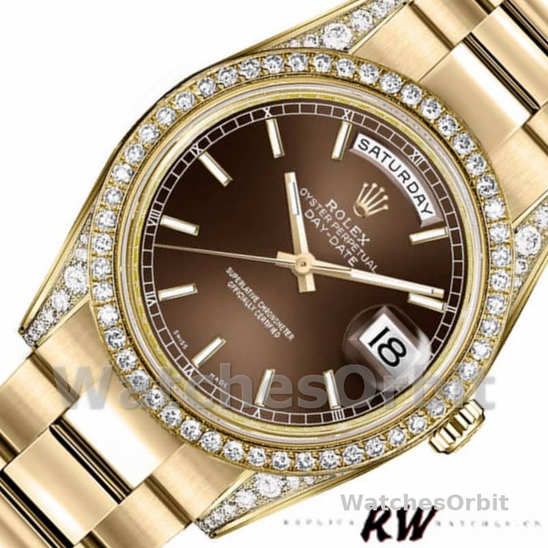 Rolex Day-Date 118388 Chocolate Brown Dial 36MM Unisex Replica Watch