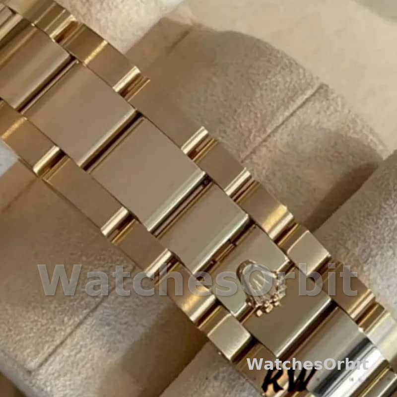 Rolex Day-Date 118388 Diamond Bezel Silver Index Dial 36MM Unisex Replica Watch