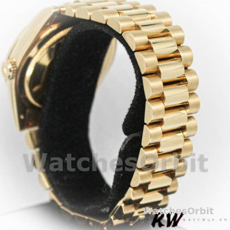 Rolex Day-Date 118388 Yellow Gold Diamond Meteorite Dial 36MM Unisex Replica Watch
