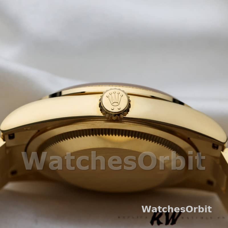 Rolex Day-Date 118388 Yellow Gold Green Diamond Diamond Dial 36MM Unisex Replica Watch