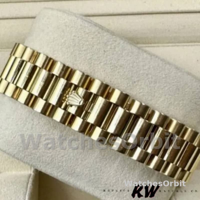 Rolex Day-Date 118388 Yellow Gold Green Index Dial 36MM Unisex Replica Watch