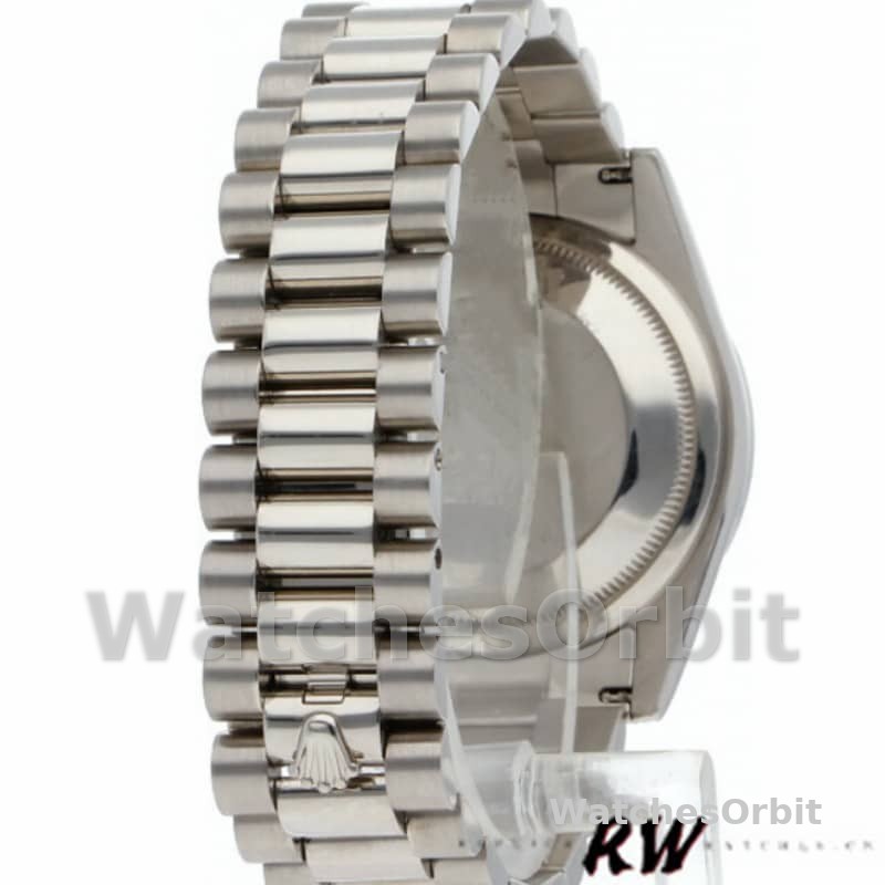 Rolex Day-Date 118389 White Gold Silver Dial 36MM Unisex Replica Watch
