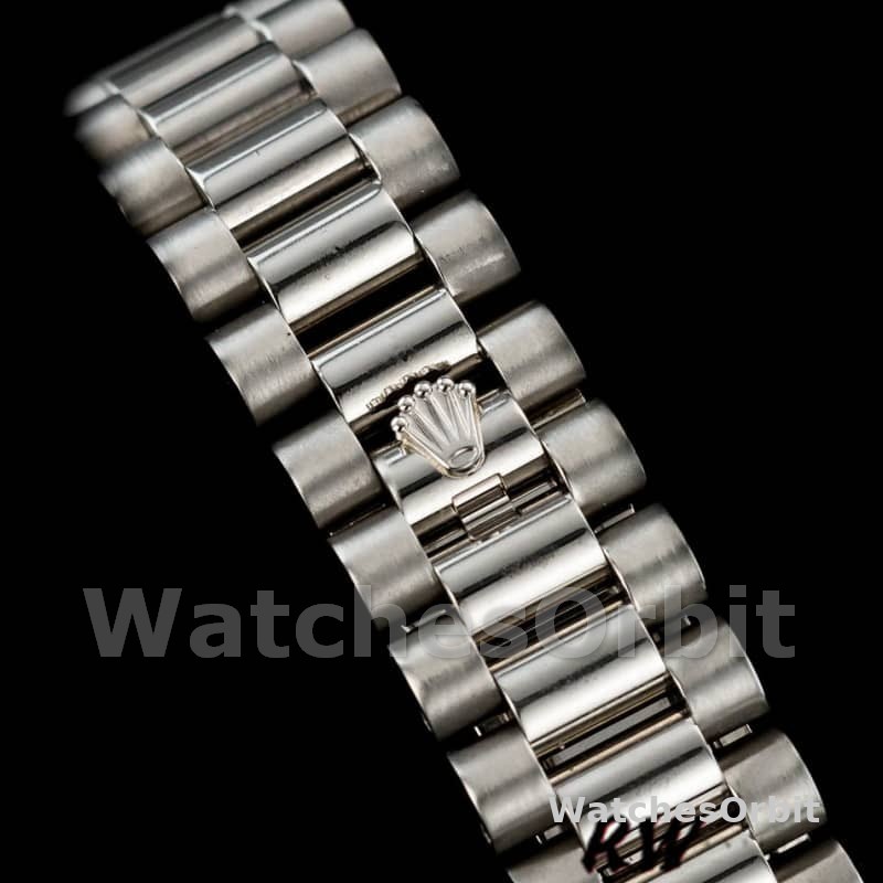 Rolex Day-Date 118389 White Gold Silver Diamond dial 36MM Unisex Replica Watch