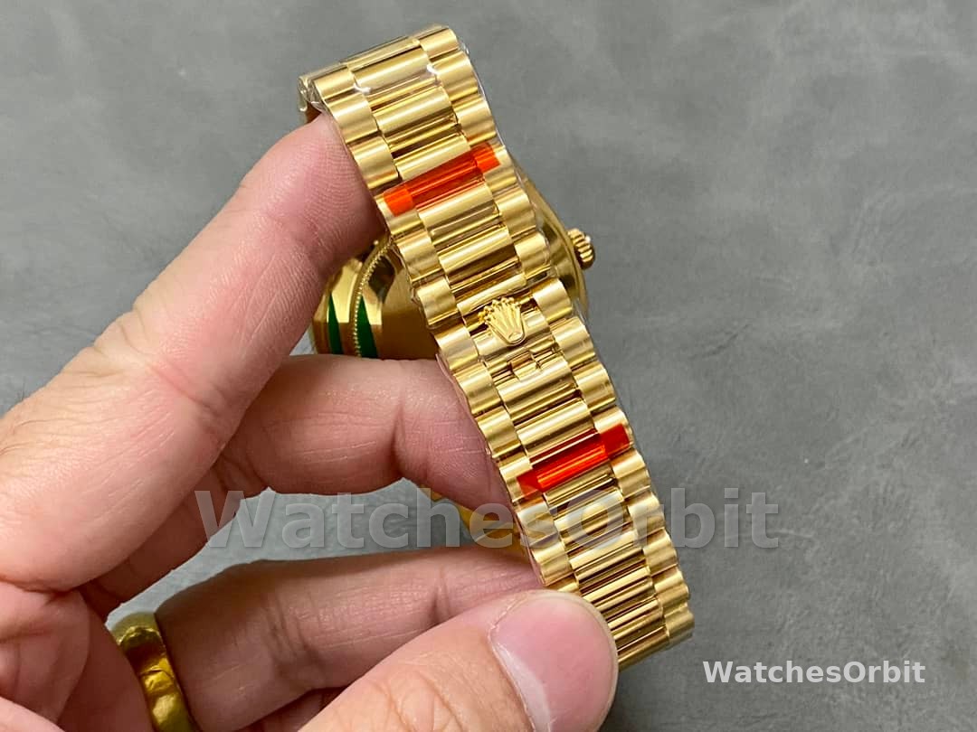 Rolex Day-Date 128238 Fluted Bezel Champagne Index Dial 36MM Unisex Replica Watch