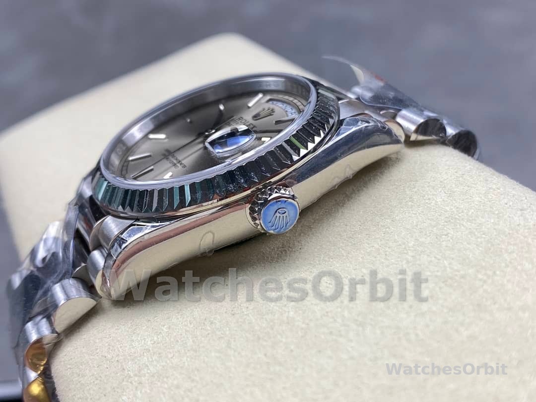 Rolex Day-Date 128239 0005 White Gold Silver Index Dial 36MM Unisex Replica Watch