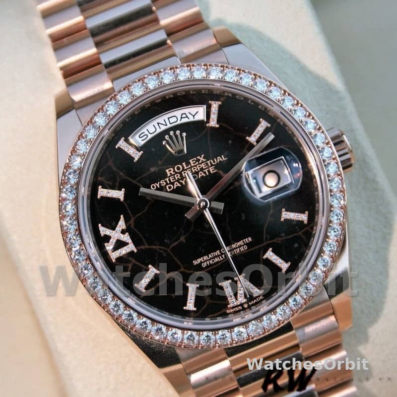 Rolex Day-Date 128345RBR Eisenkiesel dial Everose Gold 36MM Unisex Replica Watch