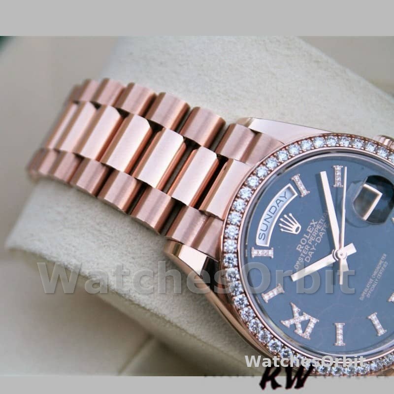 Rolex Day-Date 128345RBR Eisenkiesel dial Everose Gold 36MM Unisex Replica Watch