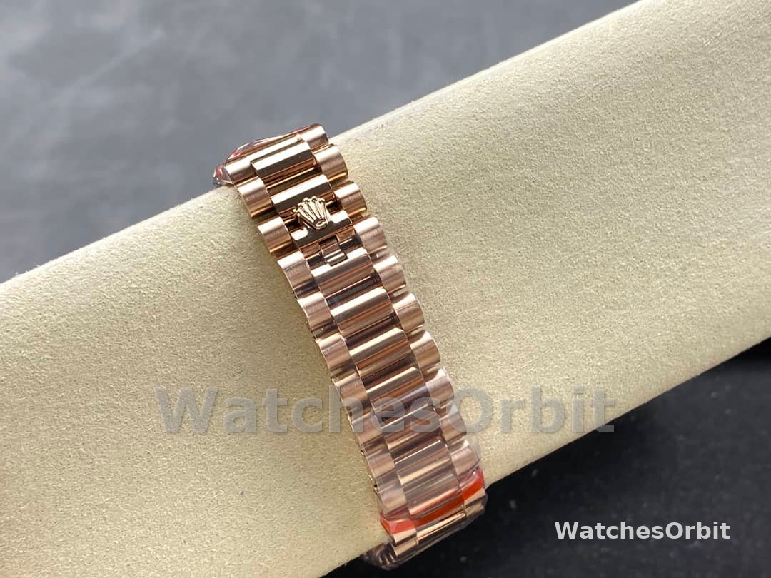 Rolex Day-Date 128345RBR Slate Dial Everose Gold 36MM Unisex Replica Watch