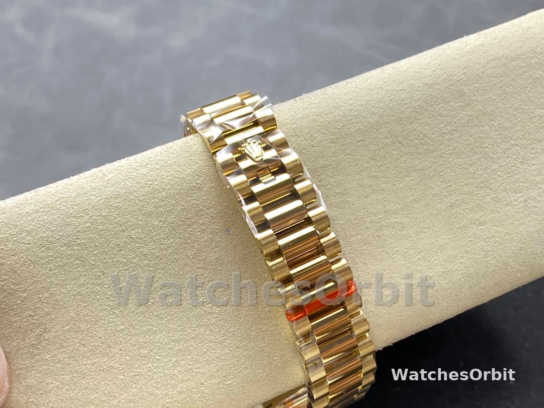 Rolex Day Date 18038 Yellow Gold Tigers Eye Watch