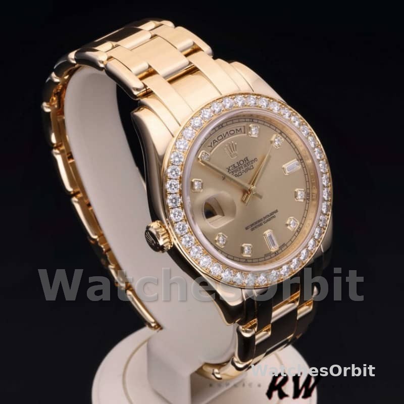 Rolex Day-Date 18948 Champagne Diamond Dial Special Edition 39MM Mens Replica Watch