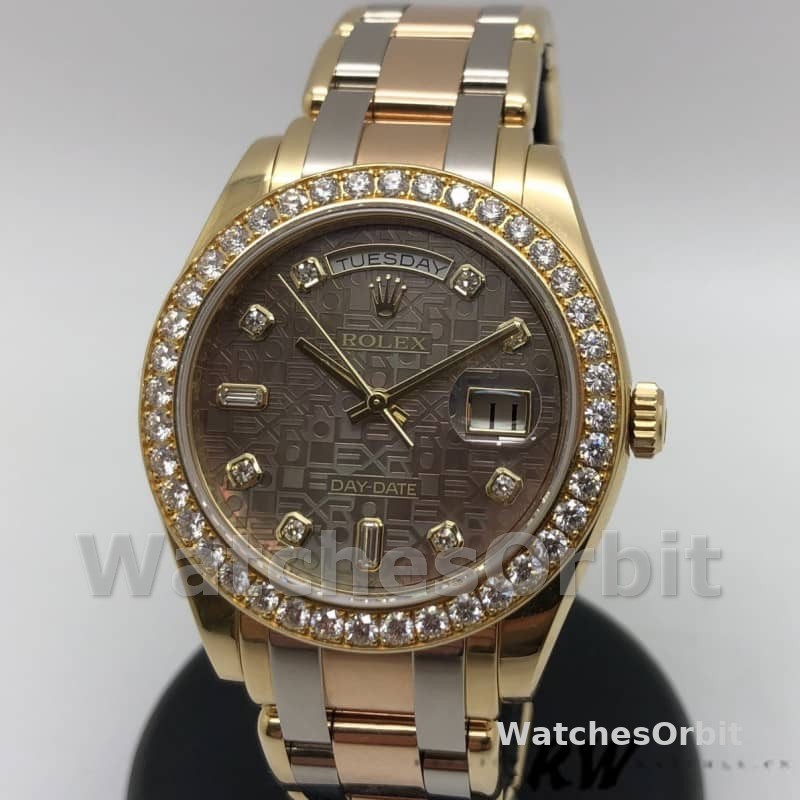 Rolex Day-Date 18948 Dark MOP Diamond Jubilee Dial Special Edition 39MM Mens Replica Watch