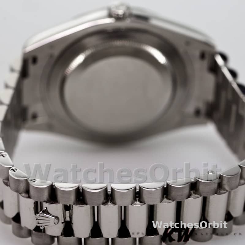 Rolex Day-Date 218206 Silver Diamond Dial Platinum 41MM Mens Replica Watch