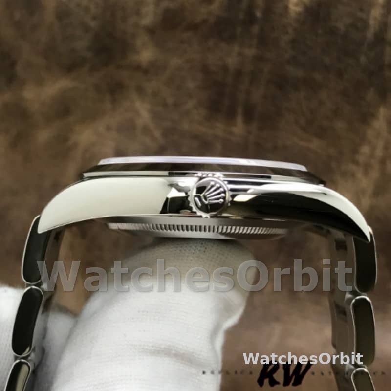 Rolex Day-Date 218206 Silver Diamond Dial Platinum 41MM Mens Replica Watch