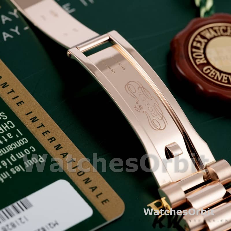 Rolex Day-Date 218235 Champagne Diamonds Dial Rose Gold 41MM Mens Replica Watch