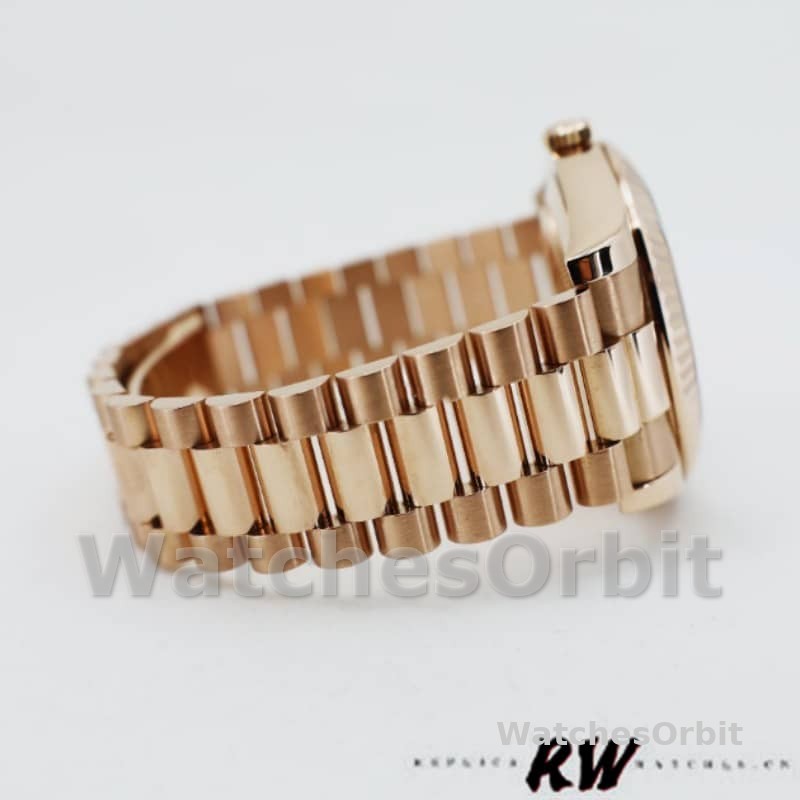 Rolex Day-Date 218235 Chocolate Brown Dial Rose Gold 41MM Mens Replica Watch