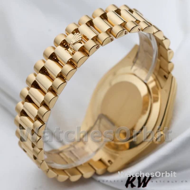 Rolex Day-Date 218238 Champagne Roman Numeral Dial Yellow Gold 41MM Mens Replica Watch
