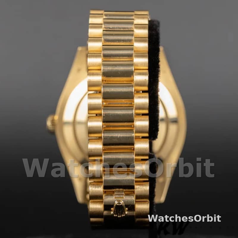 Rolex Day-Date 218238 Concentric Circle Black Dial Yellow Gold 41MM Mens Replica Watch